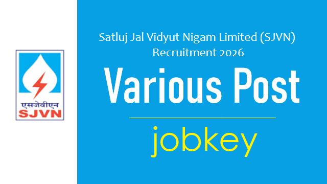 SJVN Ltd Various Post Online Form 2026-jobkey